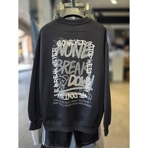 [시흥점] 프레임 브레이크 그래피티 세미오버핏 맨투맨(남여공용)/JGZZ22917BK