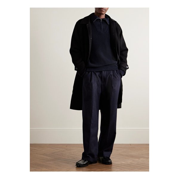 오피시네 제네랄레 타렉 골지 메리노 울 하프집업 스웨터 블루 46376663162908602