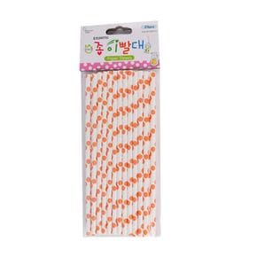 도트 일회용종이빨대 25pcs 스트로 주방아이템