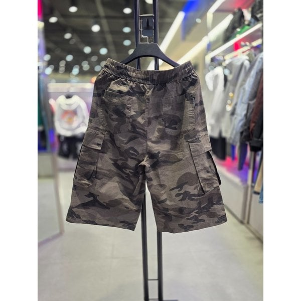 [시흥점] 공용 워싱카모플라주 코튼 버뮤다핏 반바지브라운/JHZZ81405BR
