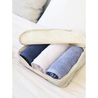 송월타월 항균무지180g 40수 호텔수건 3매 + 에이와이오 트래블파우치M 세트