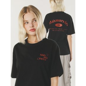 mars planet cool cotton T-shirt _Black