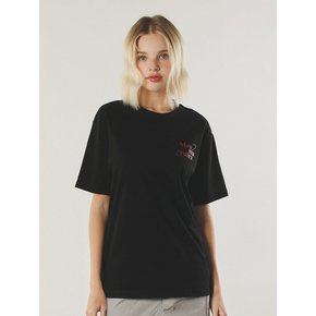 mars planet cool cotton T-shirt _Black