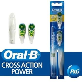  회전진동 파워 크로스액션 진 전동칫솔모 오랄비 리필2P ORALB