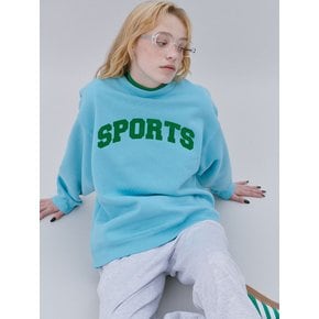 Sports Flocking Print Sweatshirt (SKYBLUE)