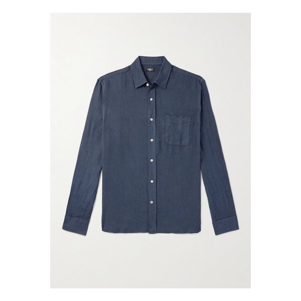 파허티 라구나 버튼다운 칼라 리넨 셔츠 블루 1647597331939132