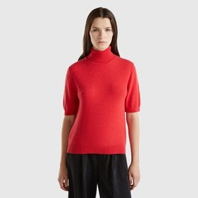 Turtleneck short-sleeved sweater_1035D203662P