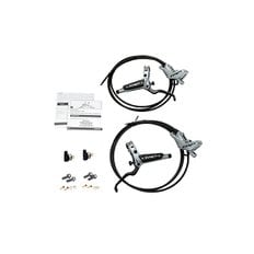 TRP DH-R EVO HD-M846 Hydraulic Disc Brake Set 4-Piston Caliper F+R , Silver, STB2705