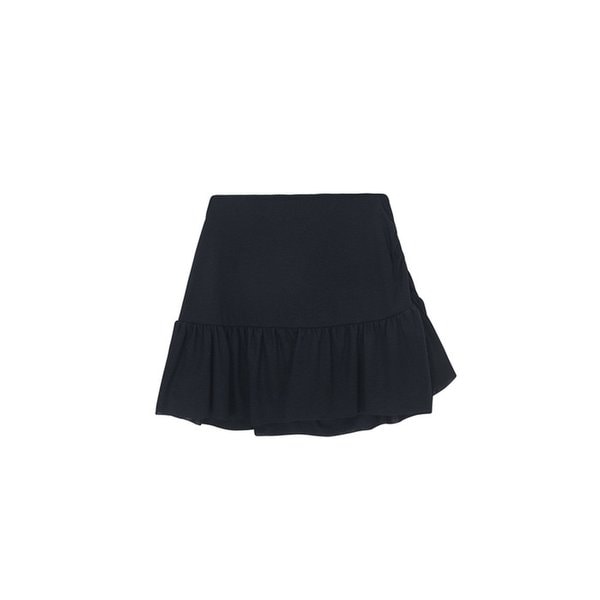 Ruffle hem skirt - black