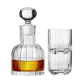 디켄터세트 빈티지 650ML 3개 위스키잔 언더락 양주 꼬냑 핸드메이드 크리스탈