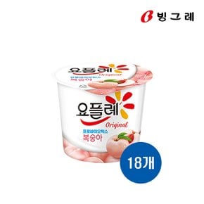 빙그레 요플레 오리지널 홈 복숭아 180g 18개