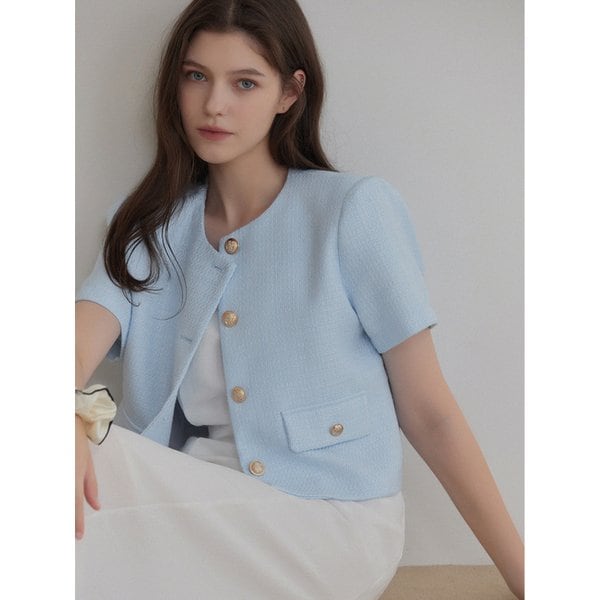 [지나`PICK] 헤르미 트위드 반팔자켓