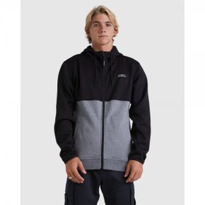 4162440 Quiksilver Burnz Zip Up Hoodie For Men - BLACK