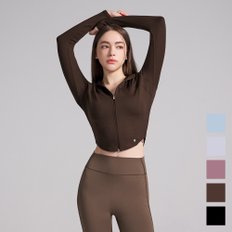소프트 라운드 크롭 후드집업 (5컬러)