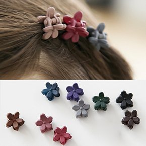 미니 집게핀 꽃 머리핀 헤어핀 헤어 플라워 포인트 옆머리 50p 헤어집게핀 클립 핀 소형
