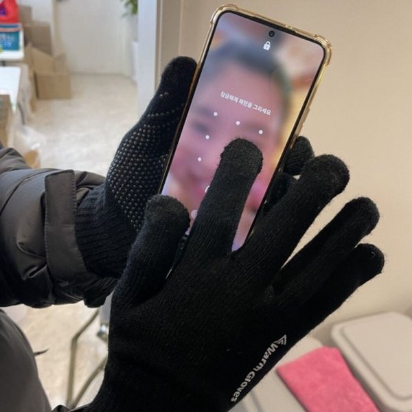 [옷자락] 남자 겨울 터치 스마트폰 데일리 스키장 장갑