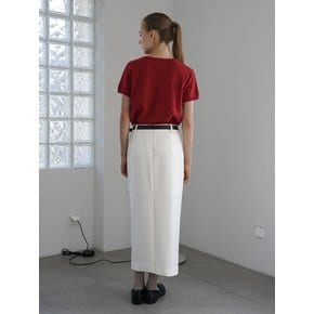 ROSA SLIT LONG SKIRT (IVORY)