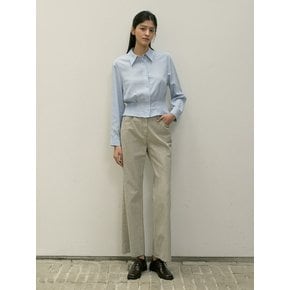 핀턱 디테일 크롭 셔츠-L1H31WST020