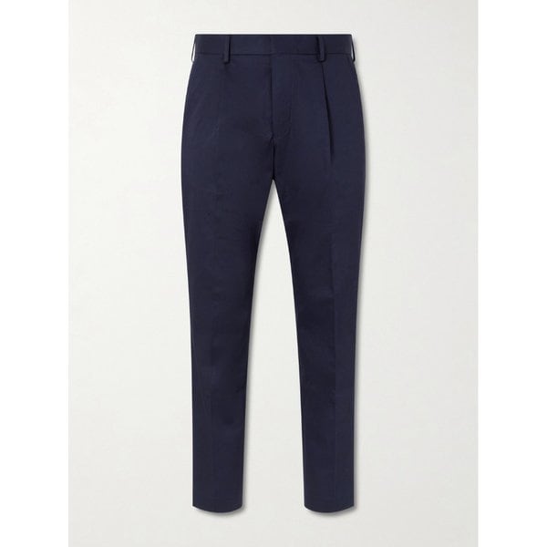 NN.07 테이퍼드 플리츠 코튼 블렌드 트윌 팬츠 46376663163026325