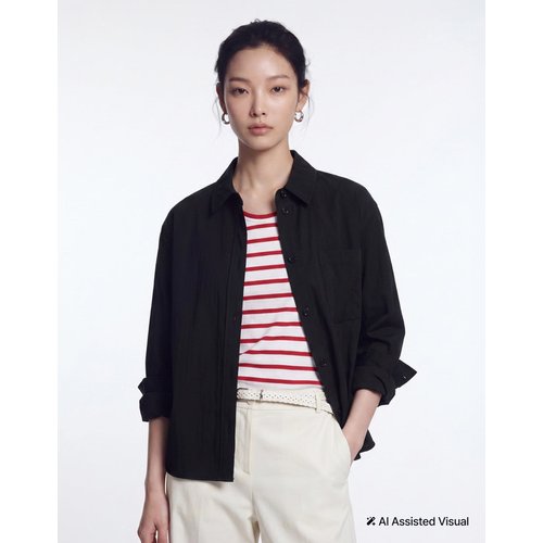 [26FW][HSJS 6D703] 플루이드 크롭 셔켓
