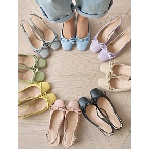 909_1 Daisy2 Ribbon Slingback Heel-8color