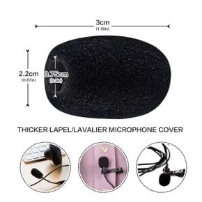 2개/마이크커버/마이크솜/마이크쿠션/마이크스펀지/헤드셋/이어폰/구즈넥/MIC솜/쿠션/MIC커버/30x22x7.5mm