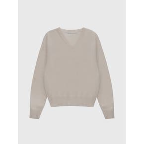 Whole Garment V-neck Cashmere Wool Knit