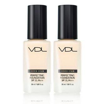  VDL 커버스테인 퍼펙팅 파운데이션 30ml A01 (17호 핑크/미디움톤) 2개