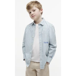 26년 F/W   T42G6HSH410BT1    포플린 그래픽 스트라이프 셔츠 (그린, 블루, 핑크)