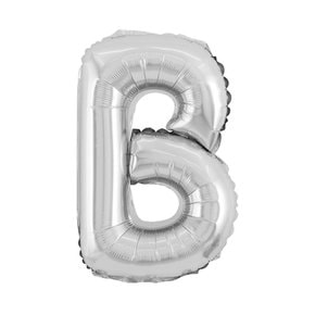 35cm 알파벳 호일 풍선 실버 B 생일이벤트 문자풍선 16인치