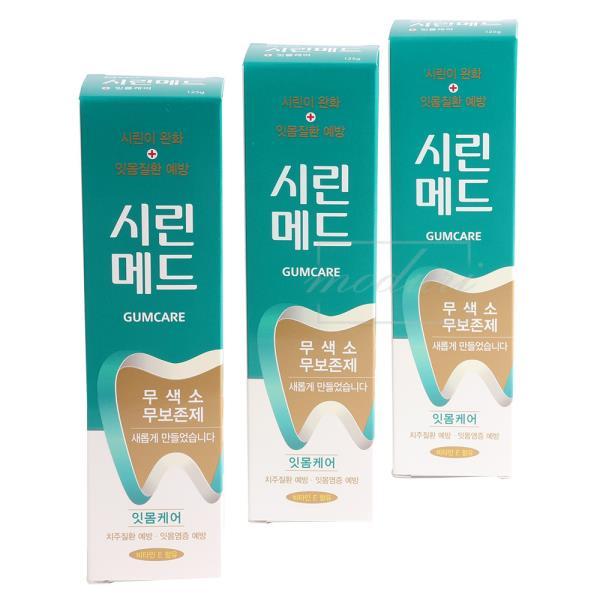 부광 시린메드 잇몸케어치약 비타민E함유 3p 125g