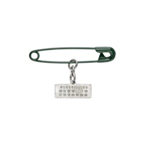 25 SS 메종마르지엘라 그린 세이프티 핀 브로치 242188F021004