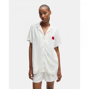 4820605 HUGO Regular-fit pyjamas with red logo labels - 102 Natural 94735631