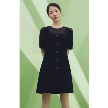 케네스레이디 E565 EWOPPH0500 글로시 레이어드 원피스(장다아 착용)