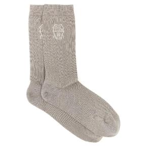 브루넬로 쿠치넬리 Socks Coat of arms of Solomeo Gray MCS93561CSJ77 [관부가세