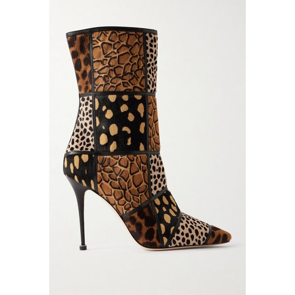 트룰로나 50 가죽 트림 패치워크 애니멀 앵클 부츠 46376663162937202