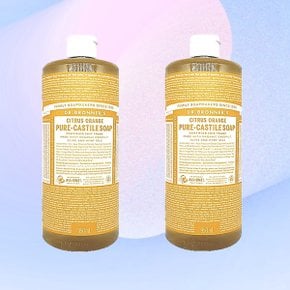 닥터브로너스 퓨어 캐스틸 솝 950ml - 시트러스 오렌지 2개