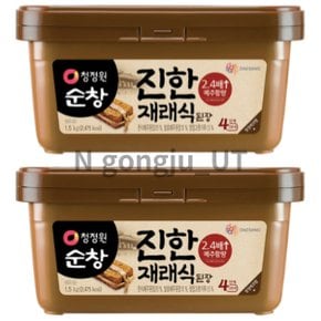 청정원 순창 4단계 진한맛 재래식 집 된장 1.5kg 2개