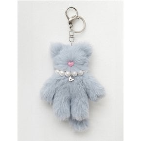 [선물포장/이니셜선택] Binyang Keyring(denim) 비냥 고양이 키링