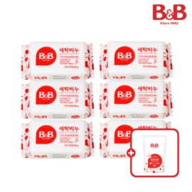 비앤비 세탁비누 아카시아향 6입 + 세제 800ml 1입+50ml 1입