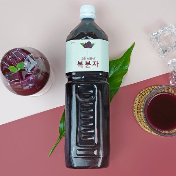 고창토박이가 만든 햇 복분자원액 엑기스 1.5L x 4병/선물구성