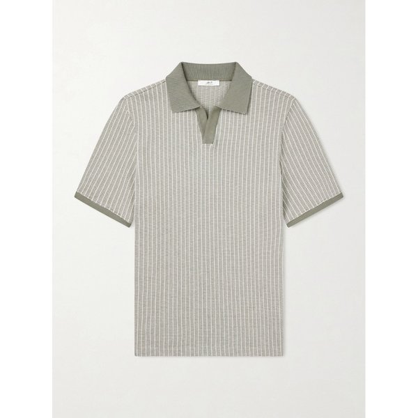 미스터 피 스트라이프 코튼 폴로 셔츠 46376663163009185