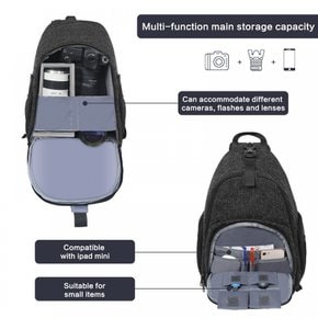 [MOSISO] CanonNikonSony, 카메라 가방 슬링 백팩, DSLRSLR미러리스 방수 카메라 케이스 숄더백