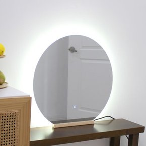 3색 LED조명거울 원형스텐드 거울 터치형