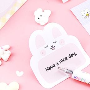 펀앤쇼핑 점착메모지 종이 스티커 학생 메모지 토끼 접착메모지 필기메모지 메모지 전화메모지