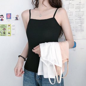여성 기본 무지 민소매 나시 티셔츠 이너 끈나시 슬리브리스