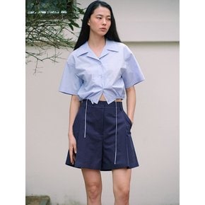 Flared Tuck Half Pants  Navy (KE4521M02R)