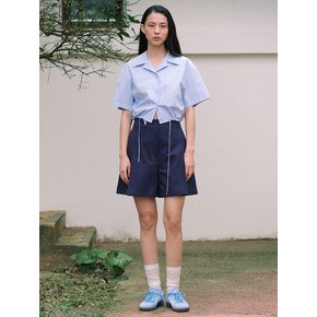 Flared Tuck Half Pants  Navy (KE4521M02R)