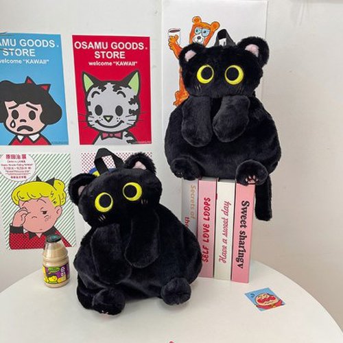 귀요미 검은 고양이 냥이 백팩 인싸템 플러시 데일리 친구 생일 선물 6