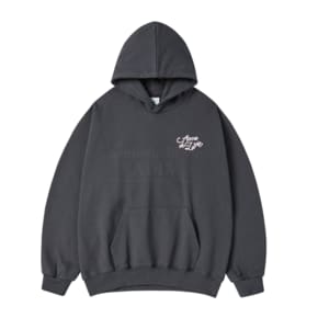 WORLD TOUR SCRIPT LOGO HOODIE CHARCOAL 월드투어스크립트 후드 차콜